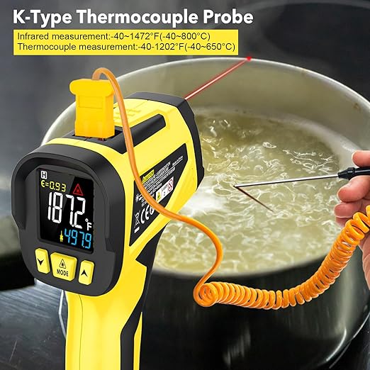 Infrared Thermometer Temperature Gun, TEMIRUP Non-Contact Digital IR Laser Temp