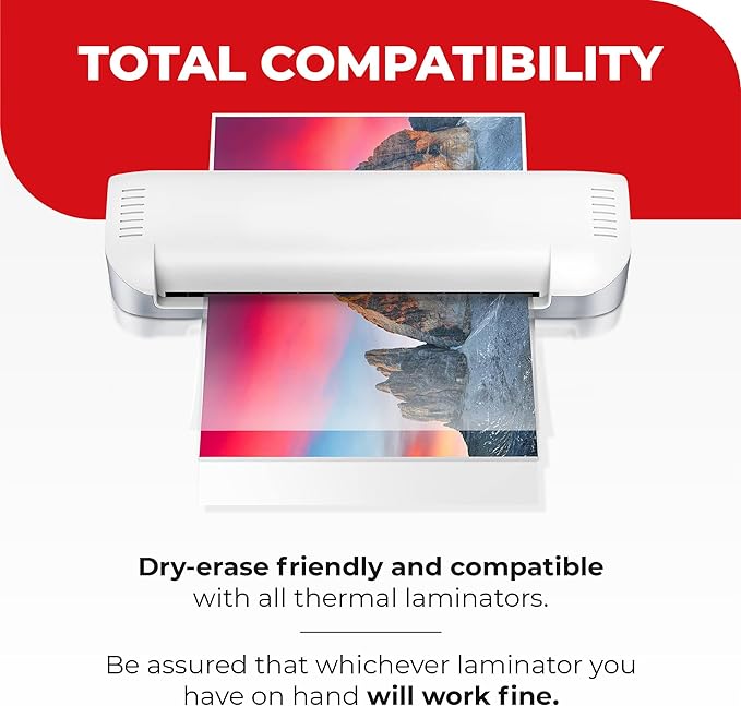 3MIL Thermal Laminating Sheets 11.5x17.5 inch, Dry-Erase Friendly Laminating (100ct)