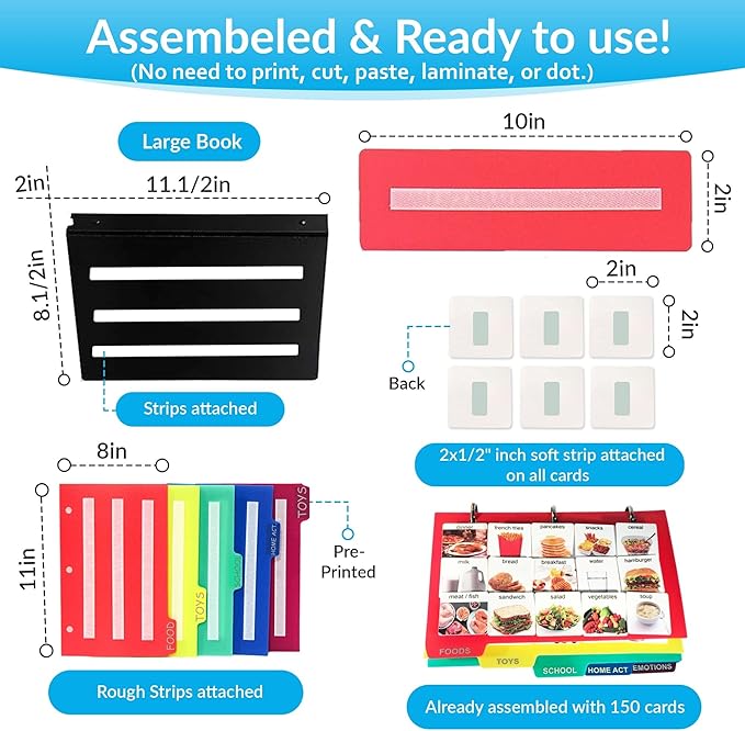 Visual Communication Book, 162 ASD Photo Picture Cards: Autism Language