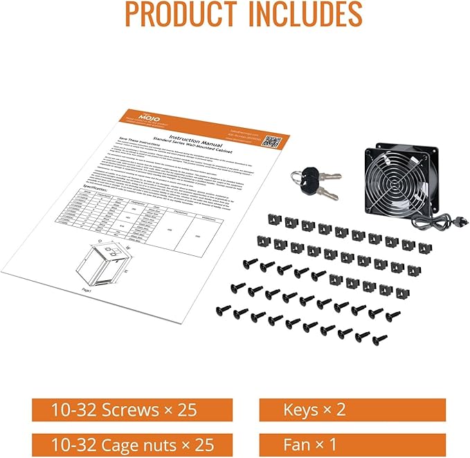 Tecmojo 18U Wall Mount Rack Network Cabinet