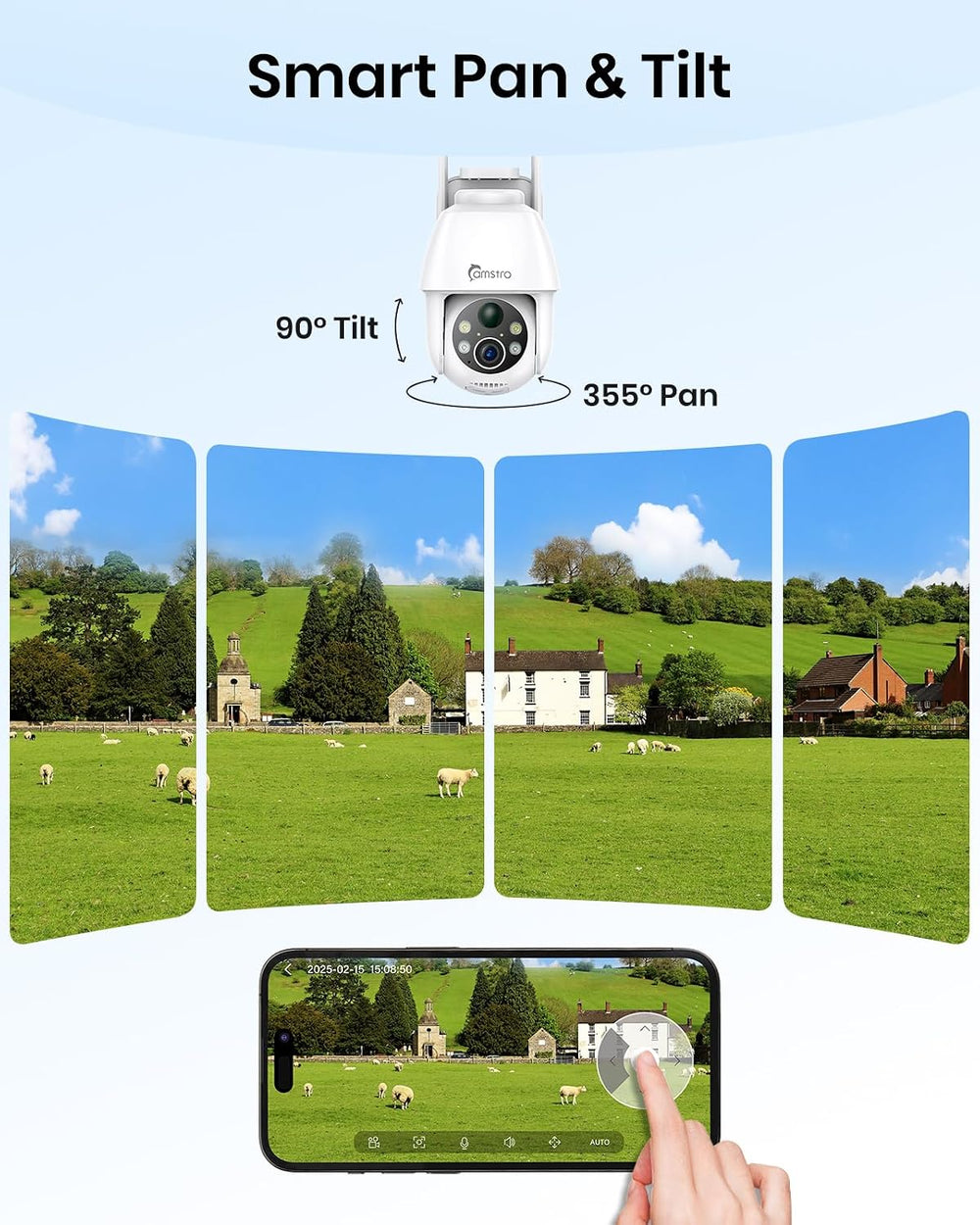 Solar Security Cameras Wireless Outdoor 2K with Self Charged