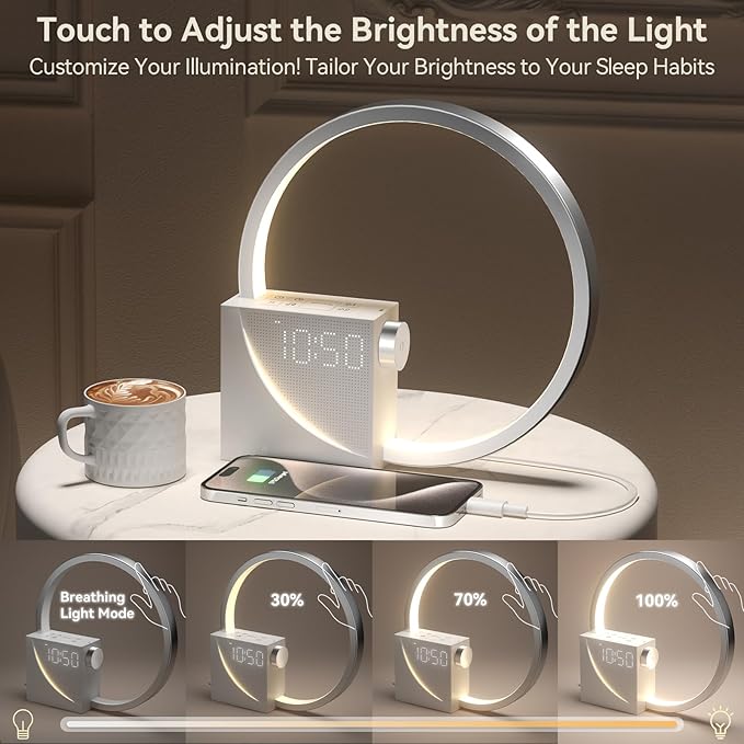 Vivilumens Sunrise Digital Alarm Clock, Sleep Aid Timer