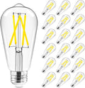 Hizashi Vintage LED Light Bulb Dimmable, 6W Equivalent 60W, Edison Bulbs 4000k (18 Pack)