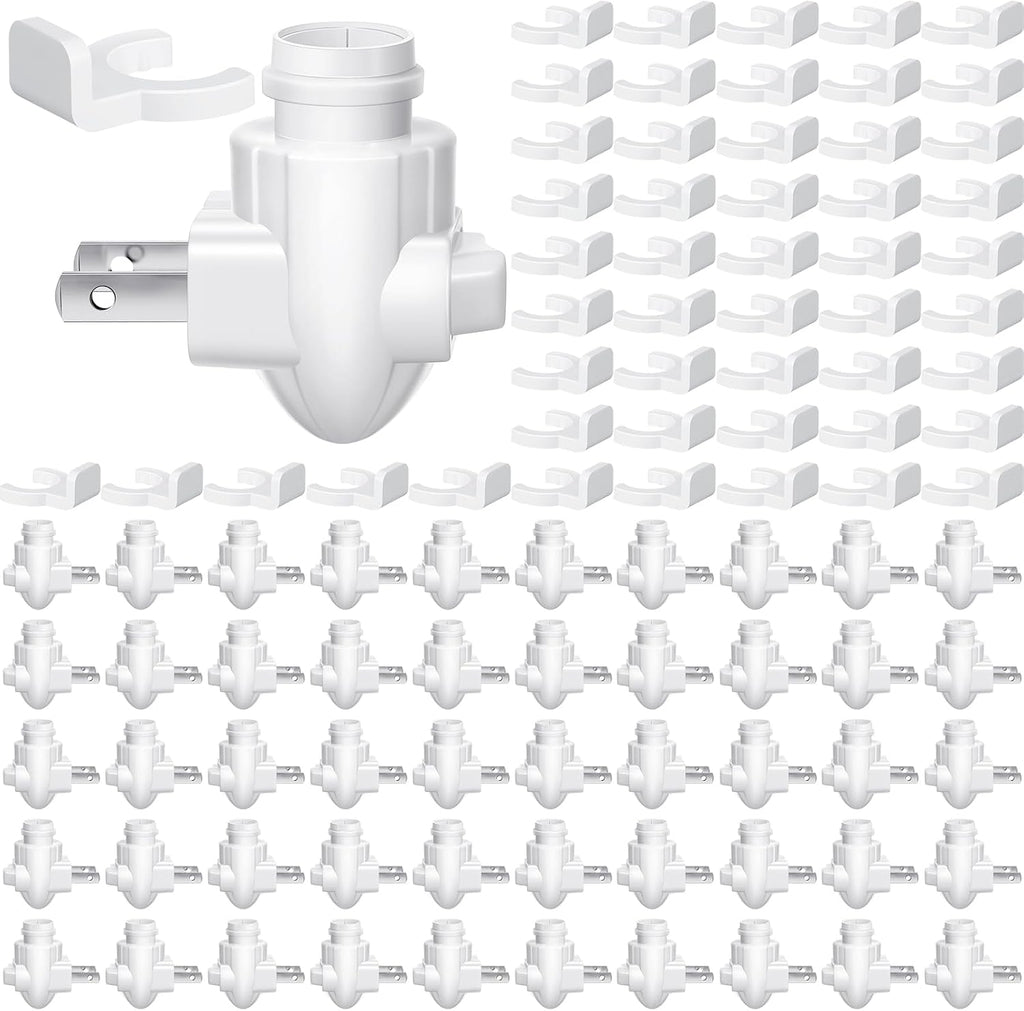 Tuanse 80 Sets Plug in Night Light Module White Night Light Base