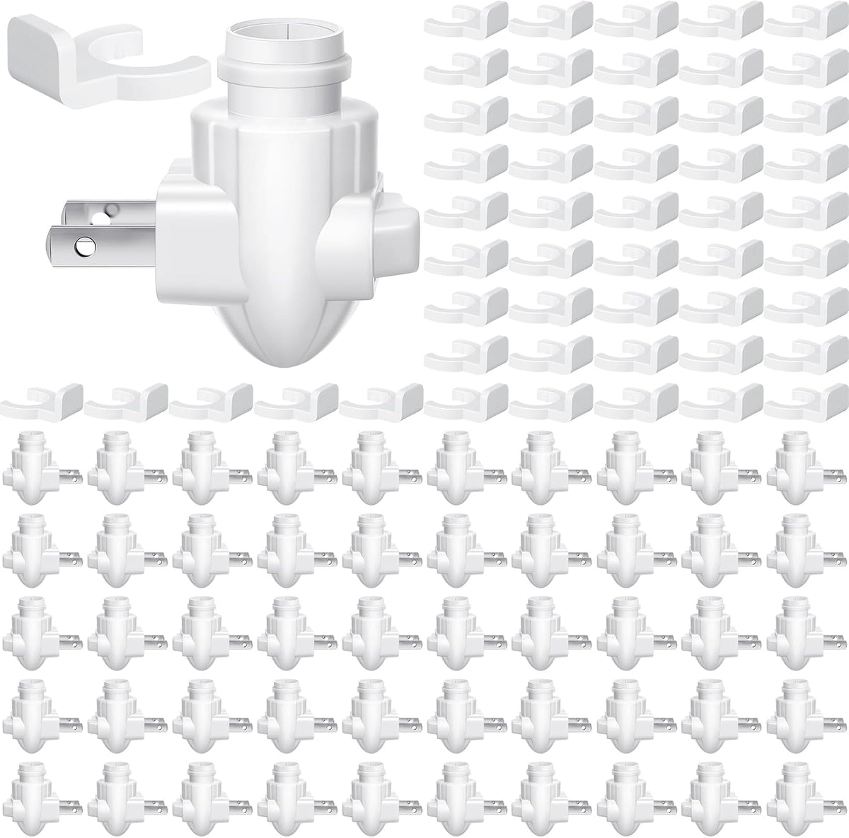 Tuanse 80 Sets Plug in Night Light Module White Night Light Base