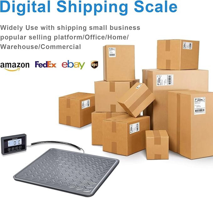 THINKSCALE Shipping Scale, 440lb/1oz Digital Heavy Duty Postal Scale, Strong