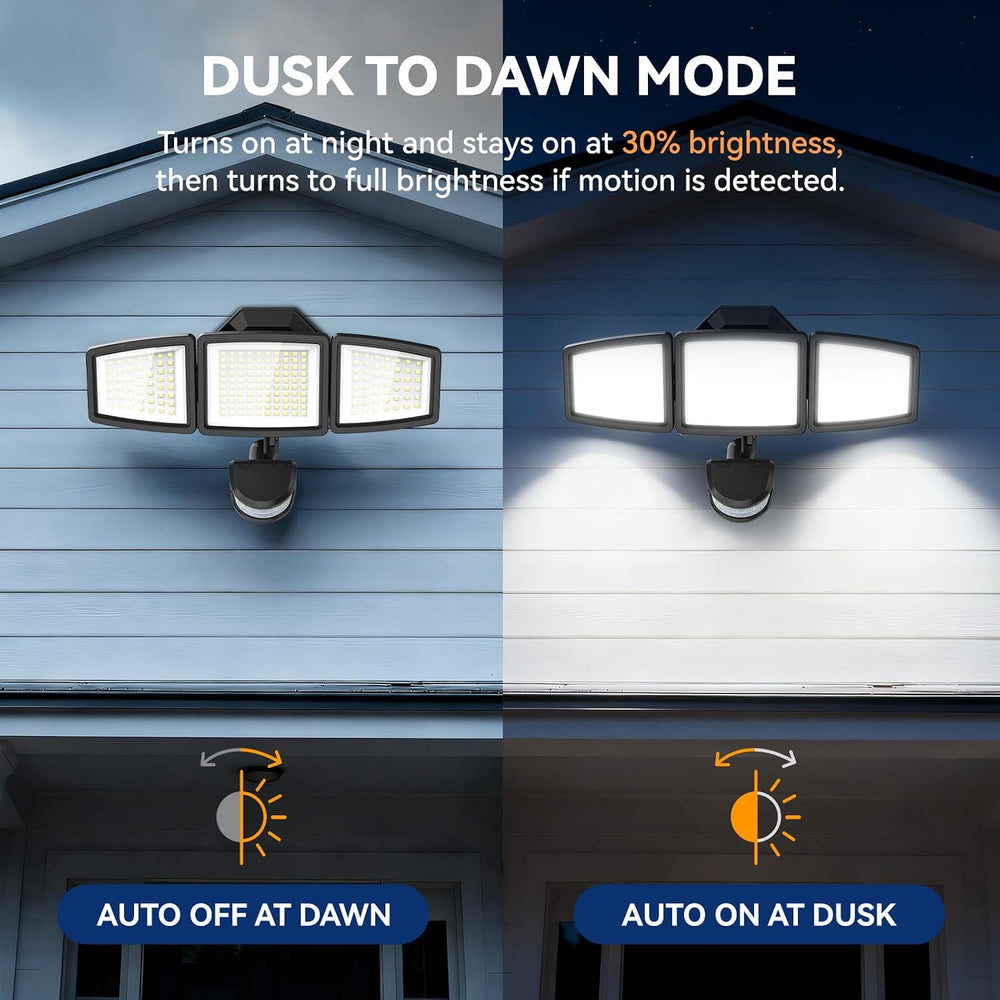 LED Security Lights Motion Sensor Light Outdoor, 7000LM, 6500K, Waterproof, F...