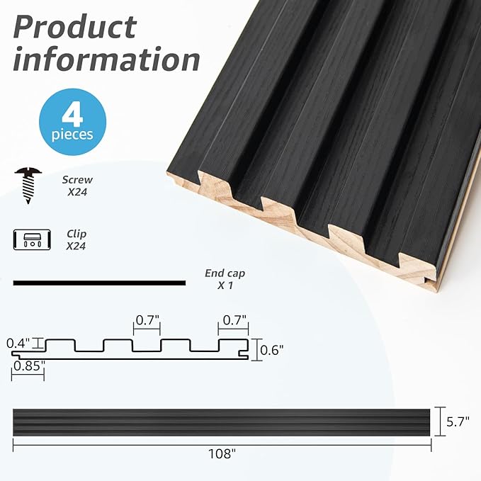 Art3d Slat Wood Wall Paneling for Interior and Ceiling Decoration