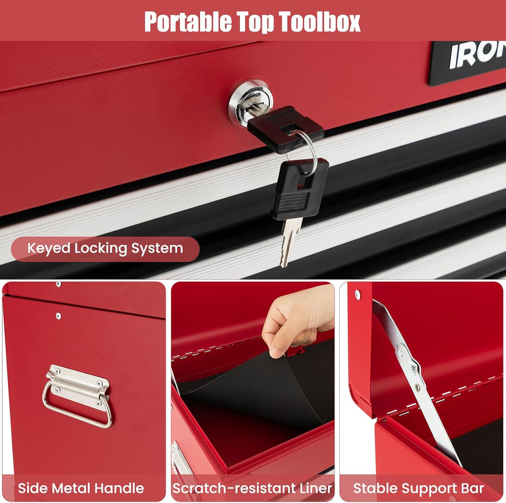 ironmax 6 drawers rolling tool chest, 2 in, package contents