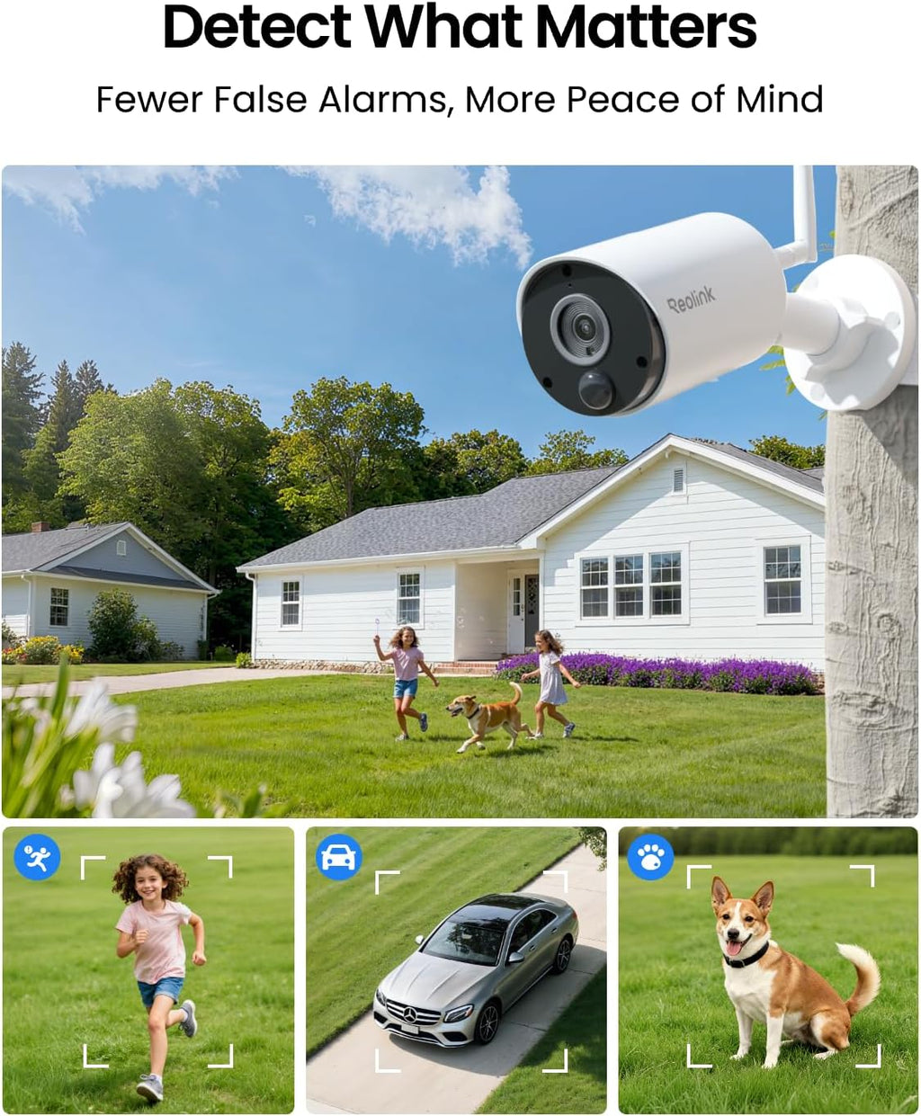 REOLINK Solar Camera Outdoor Wireless 2K 5MP Smart AI Detction Argus Eco
