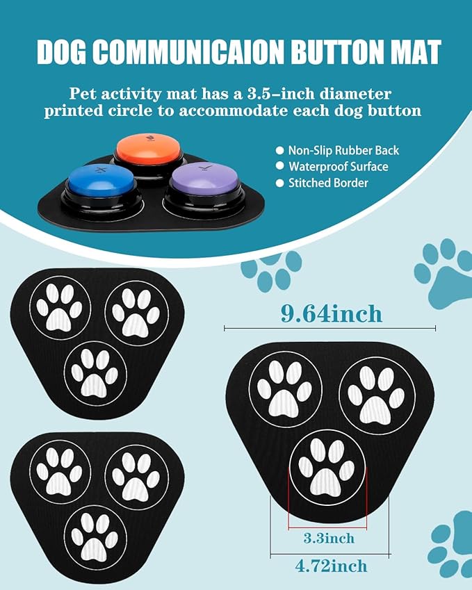 Dog Buttons for Communication, 30s Voice Recording Speaking Button Pet Speech (9 Pcs)