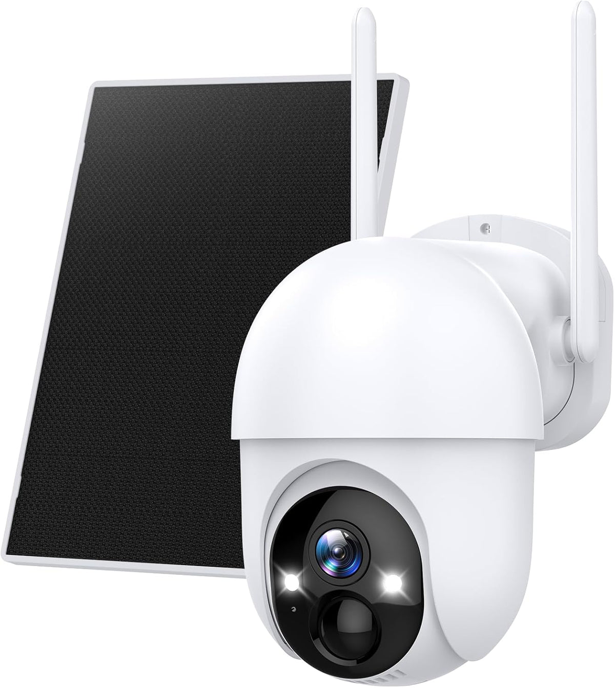 Poyasilon Solar Security Cameras Wireless Outdoor, Wireless Cameras for Home/Outdoor Security, 355°PTZ, 3MP 2K FHD WiFi Camera with Spotlight, Motion Detection, Siren, Color Night Vision, SD/Cloud