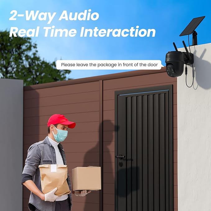 Cinnado 2K Cameras for Home Security-2.4G WiFi Outdoor Camera Wireless
