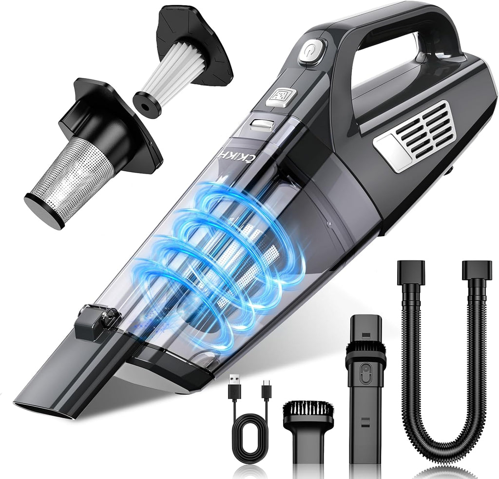 CKIKH Handheld Vacuum Cordless, 15000PA Strong Suction Hand Held Car Vacuum