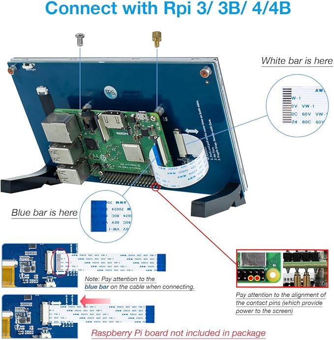 Hosyond 7 Inch Touchscreen IPS DSI Display Compatible