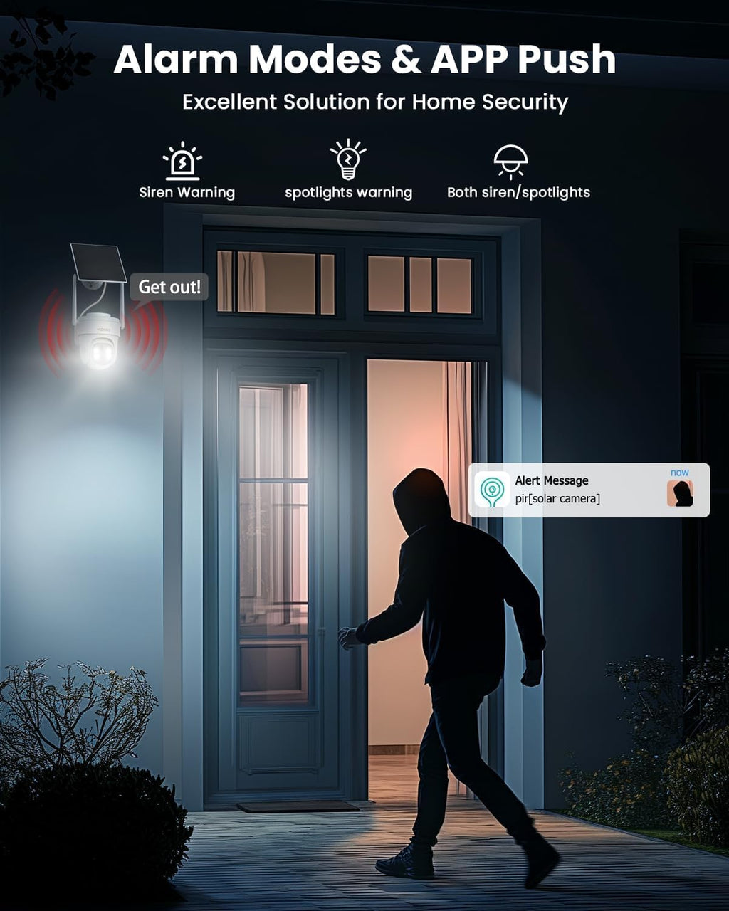 VIZIUUY 5MP Solar Security Cameras Wireless Outdoor, 2 Pack Cover More Area