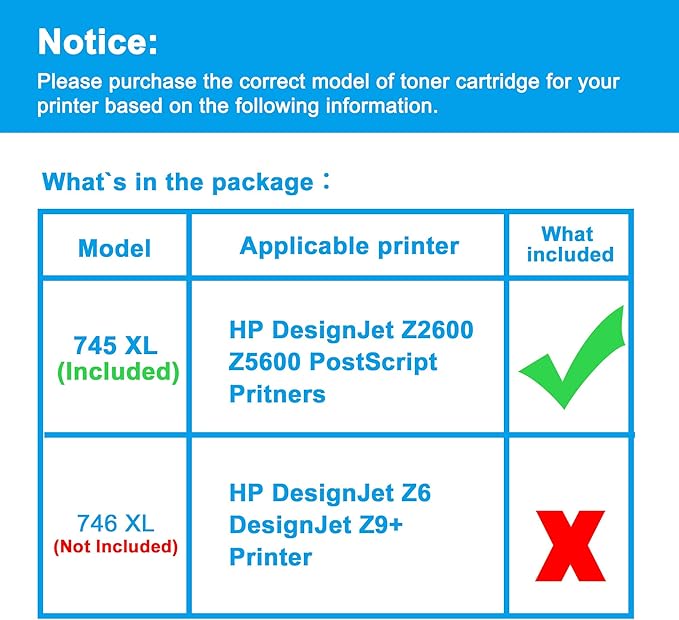 LCL 745 Ink Cartridge 300ml High Capacity Replacement (6-Pack)