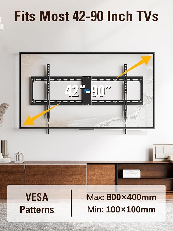 Mounting Dream Fixed TV Wall Mount, Low Profile Wall Mount Bracket