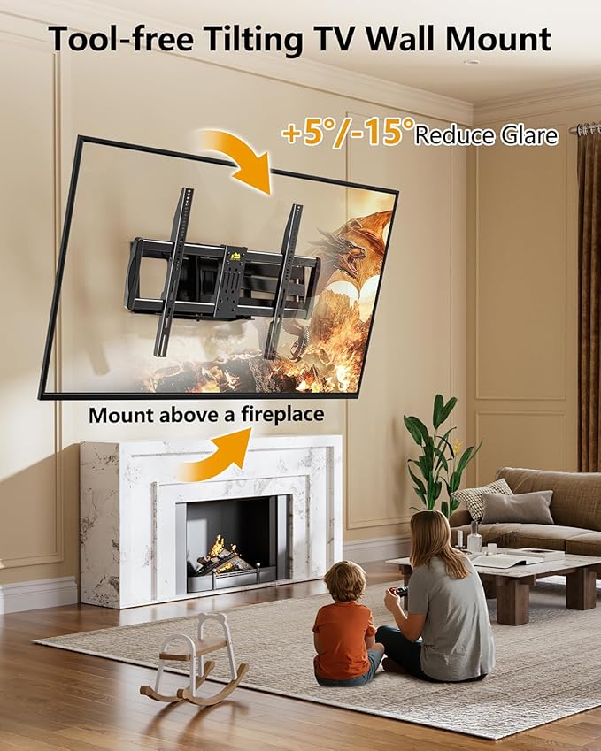FORGING MOUNT 43–110 inch Long Arm Full Motion TV Wall Mount Holds 176 lbs