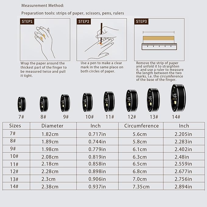 Smart Ring for Men Women – Fitness Tracker Ring