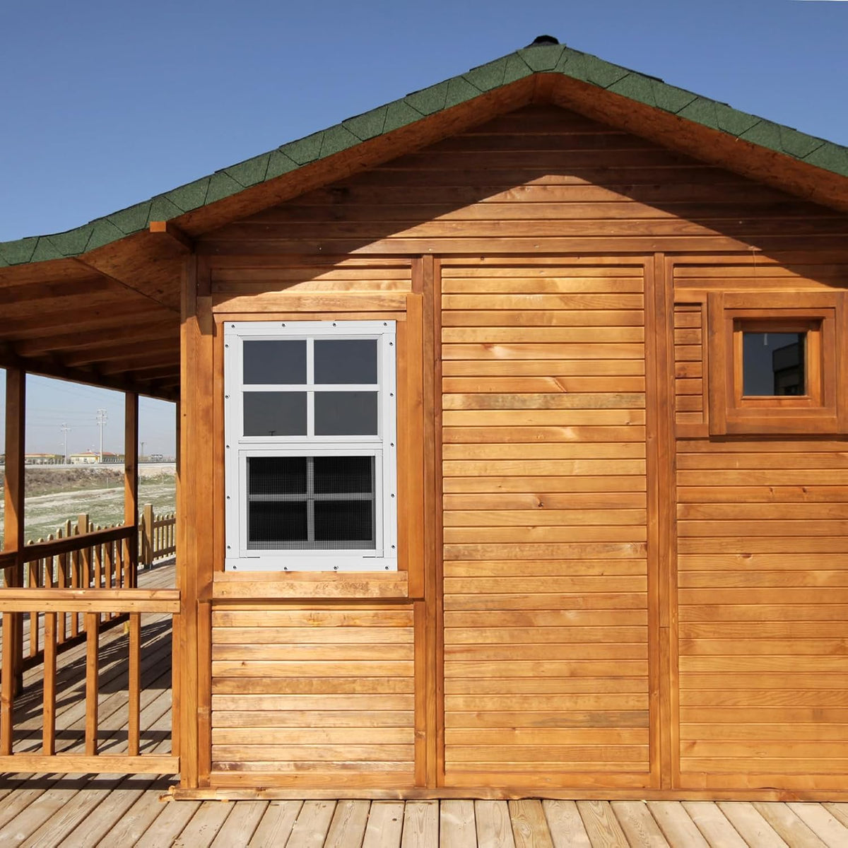 neatiease upgraded shed windows 2 pack, 30" x on a desk or shelf