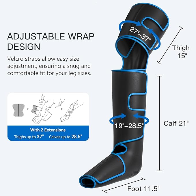 CINCOM Leg Massager with Heat and Compression, Air Compression Leg Massager