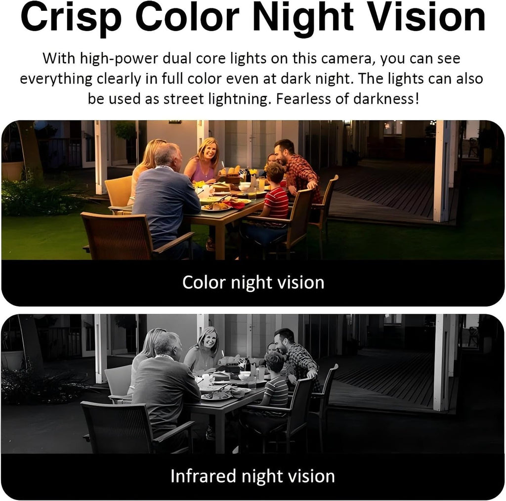 eversecu triple lens wifi ptz security camera, three, front angle view
