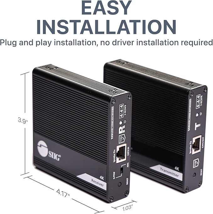 SIIG 4K HDMI Extender Balun Over CAT6/7