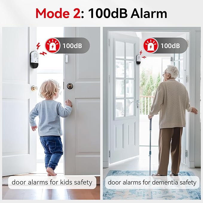 Sanjie Door Alarms When Opened, Door Window Alarm Sensors (8 Pack)