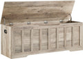 VANKILEY 51.2" Storage Chest Extra Large,Wooden Storage Bench(Greige)