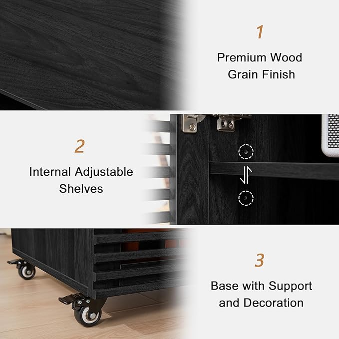 LEVNARY 5-Tier AV Media Cabinet