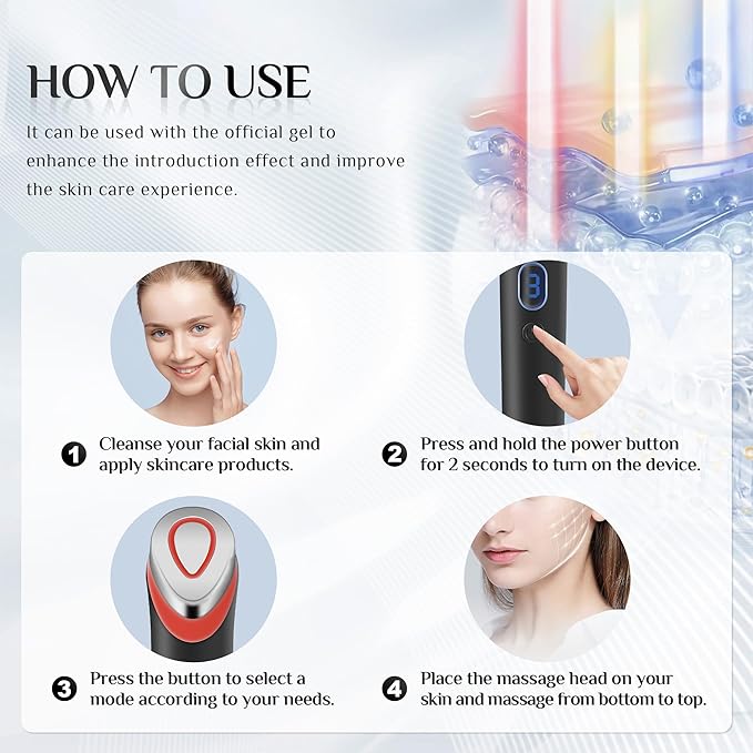 7-in-1 Face Massager Tool with 7 Light, Therapy