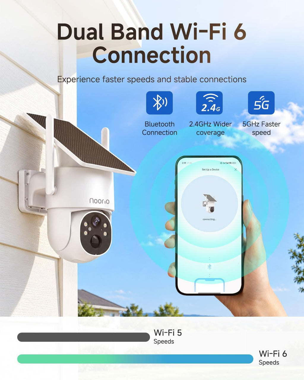 noorio 2k 4mp solar security camera outdoor wireless showing dimensions