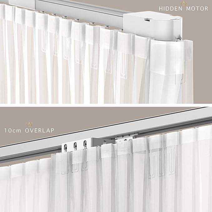 QUOYA QL600 Smart Electric Curtain Track, Motorized motor, Adjustable track