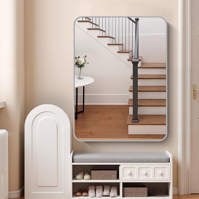 FORBATH 36x48 Inch Silver Bathroom Mirror