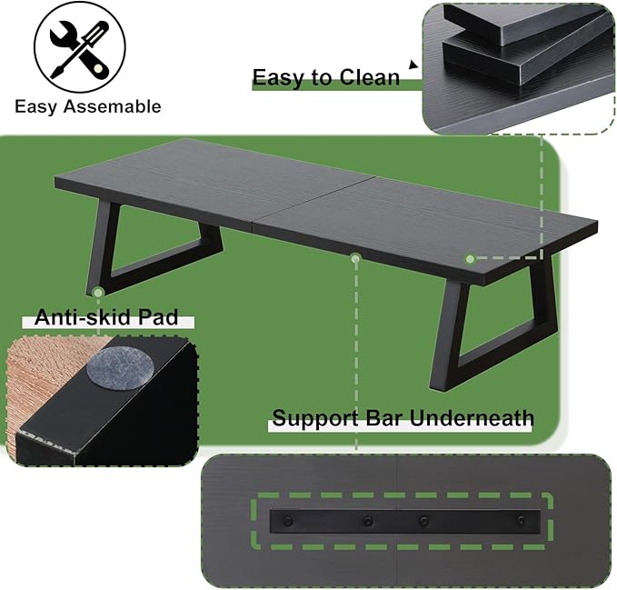 TEAMIX 24 inch Monitor Stand Riser, Printer Stand Riser