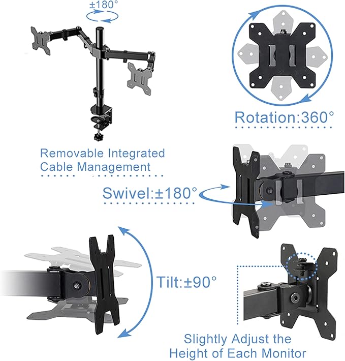 Rocelco 46" Height Adjustable Standing Desk Converter
