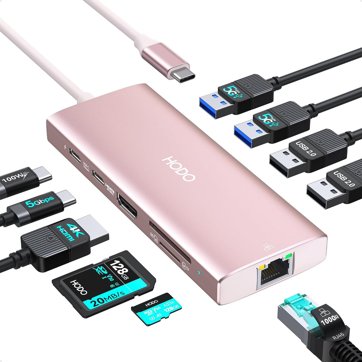 USB C Hub Multiport Adapter, 10-in-1 Laptop USB C Docking Station