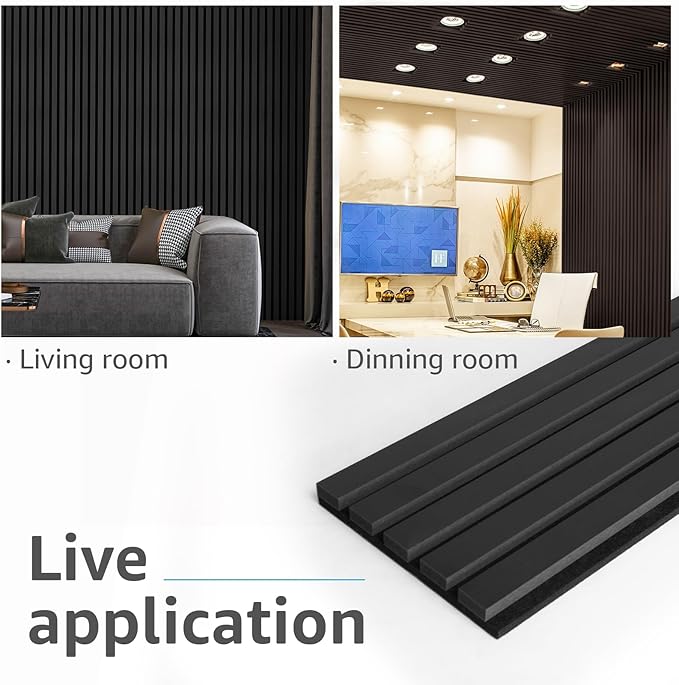 Art3d 4pcs-107 x 8in Slat Acoustic Panel