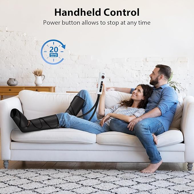 CINCOM Leg Massager for Circulation and Pain Relief, Air Compression Calf Foot