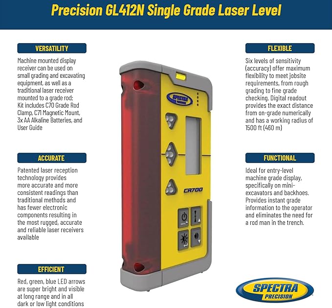 Spectra Precision CR700 Combination Laser Receiver