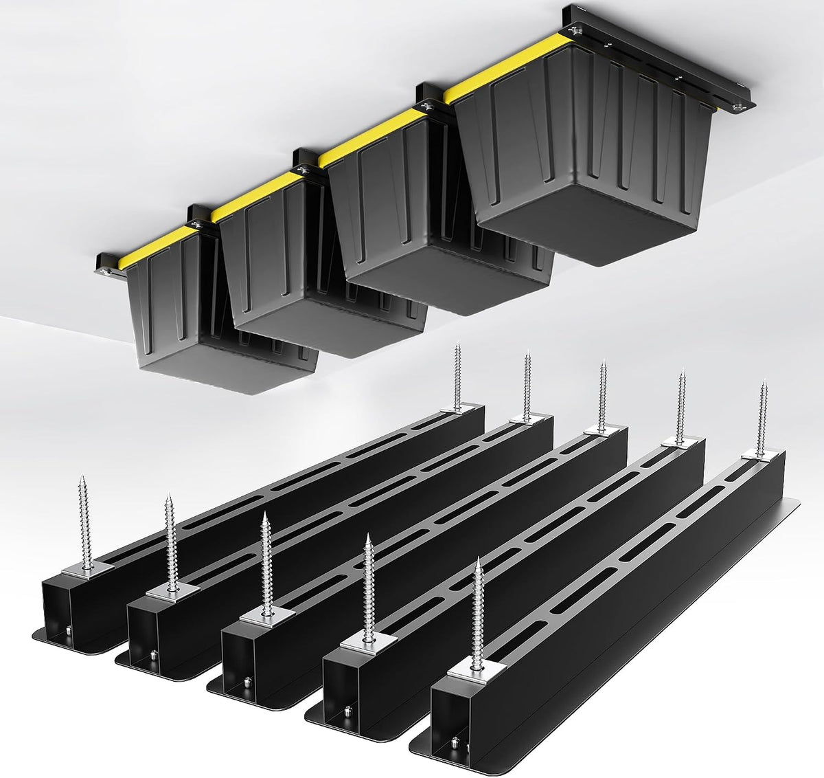 EVERHANGER Ceiling Storage Rack, Heavy Duty Overhead Garage Storage Rack