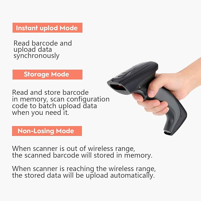 NADAMOO Wireless Barcode Scanner