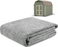 M METERXITY Outdoor Storage Shed Mat, 8.2x8.2 FT Waterproof Small Shed Flooring Mat for Patio Furniture Floor Protecting from Wear/Liquid/Dust/Oil, Non-Slip Carport Pad [Grey White]