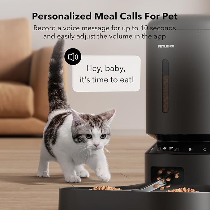 PETLIBRO Automatic Cat Feeder for 2 Cats, 5G&2.4G WiFi Pet Feeders, 5L