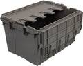 Buckhorn 12G Industrial Plastic Storage Container, Lid Attached, Stackable