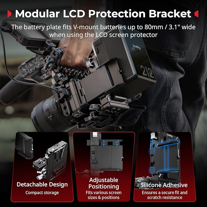 SMALLRIG Upgraded V Mount Battery Plate Kit, w/ QR Plate