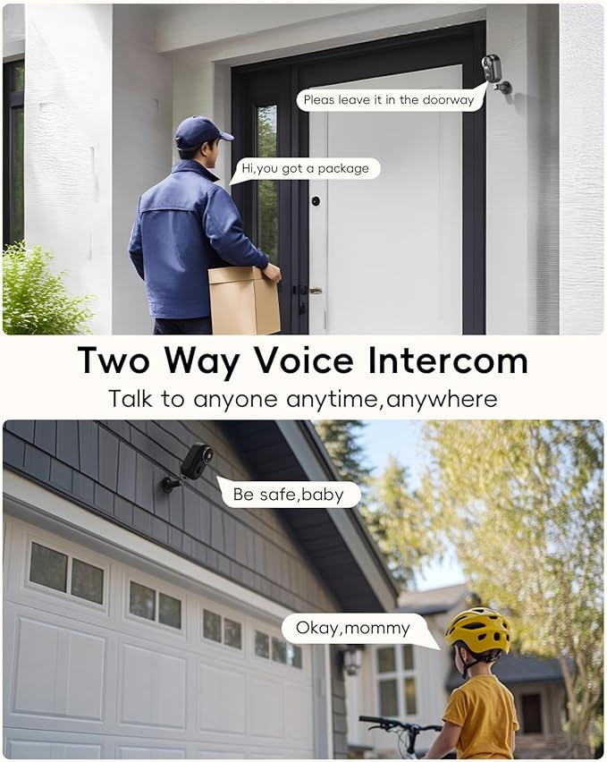 ZUMIMALL Security Cameras Wireless Outdoor, 4 Packs, 2K Cameras