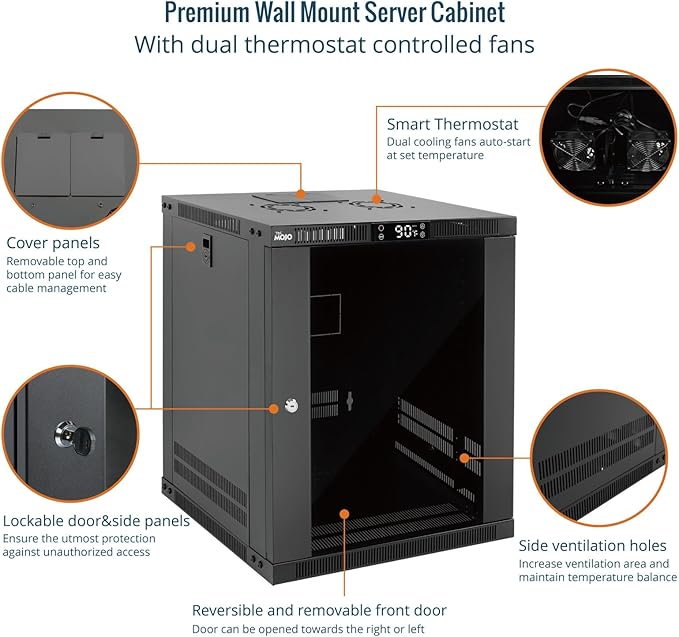 Tecmojo 12U Wall Mount Rack