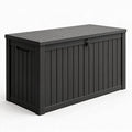 180 Gal Deck Box, Outdoor Storage Box Waterproof Lockable, Gas Lift,Black